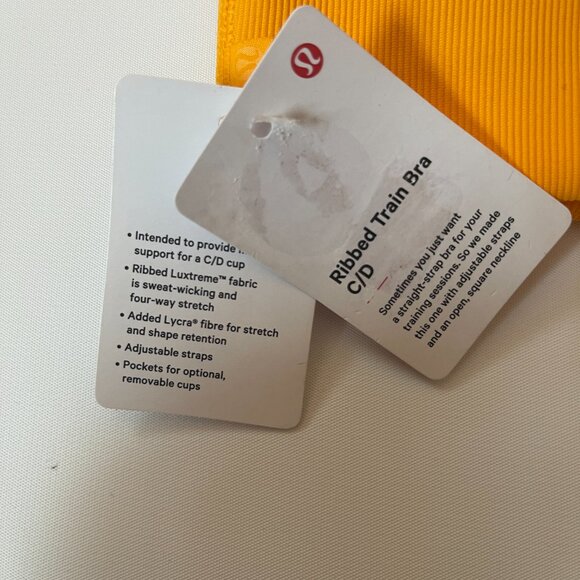 NWT: Lululemon Ribbed Train Bra*Medium Support  Size 2 - Picture 3 of 6